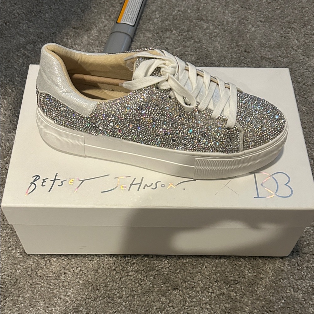 Betsey Johnson Sparkling Silver Women's Sneakers
